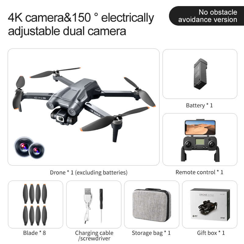 Side view of folded i8 MAX brushless quadcopter