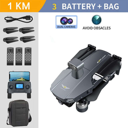 Compact folded design of JJRC X20 drone for portability