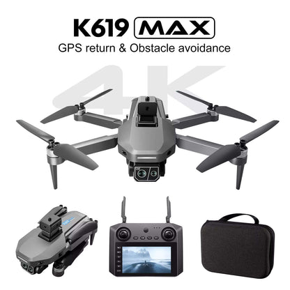 Complete package contents of K619 MAX 4K GPS drone