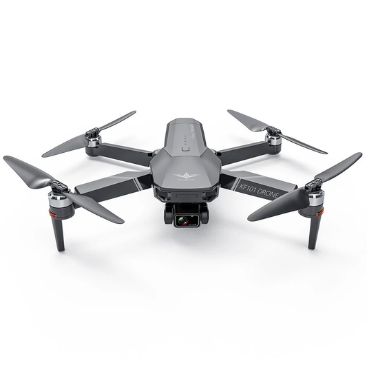 KF101 GPS drone taking off from flat surface with arms extended