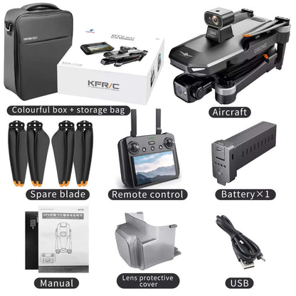 KF104 MAX2 GPS Drone capturing aerial city view