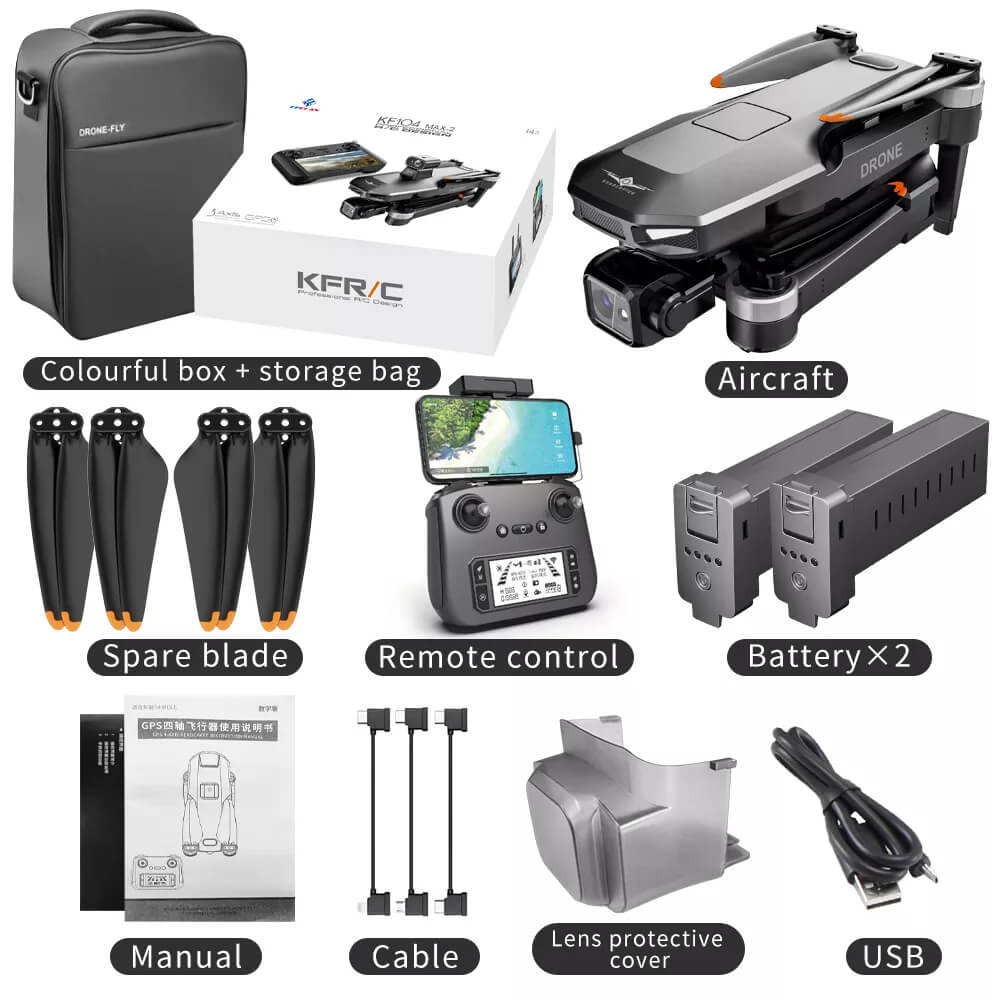 Fast battery charging system of KF104 MAX2 8K drone