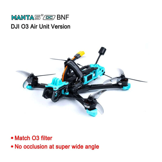 DJI O3 Air Unit mounted on MANTA 5 inch freestyle FPV drone