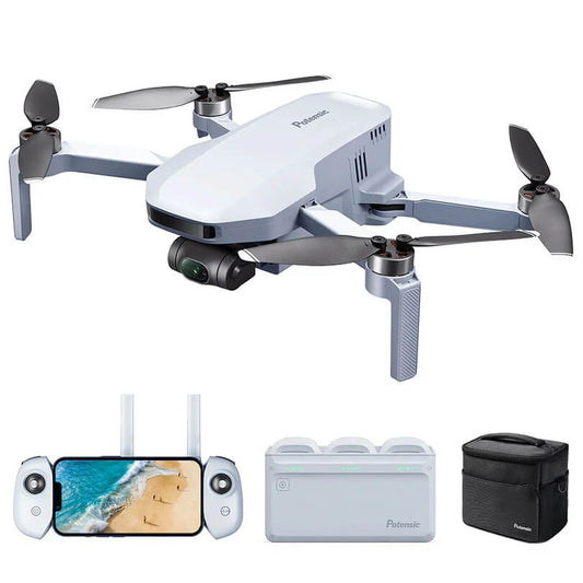 Close-up of Potensic ATOM 3-axis gimbal for stabilized aerial footage