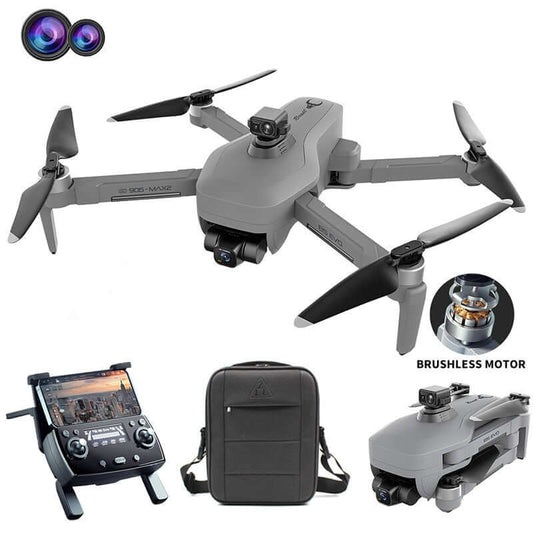 Close-up of SG906 MAX2 drone 3-axis gimbal and 4K UHD camera