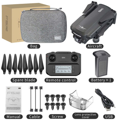 Foldable and portable design of SJRC F5S Pro+ Drone