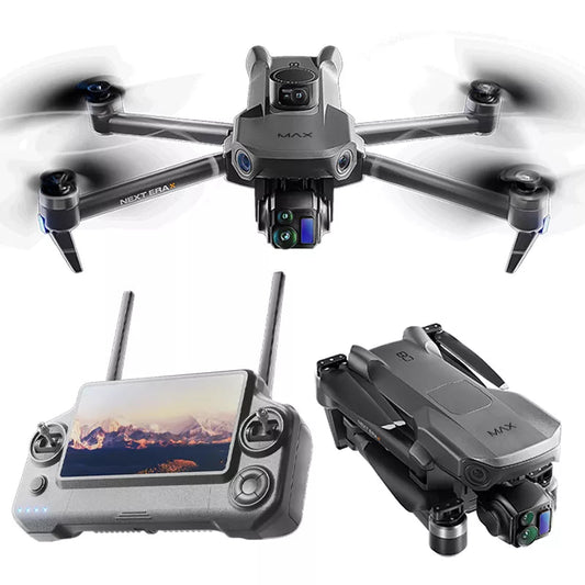 SMRC P7 MAX 8K GPS Drone front view with 3-axis gimbal and obstacle avoidance