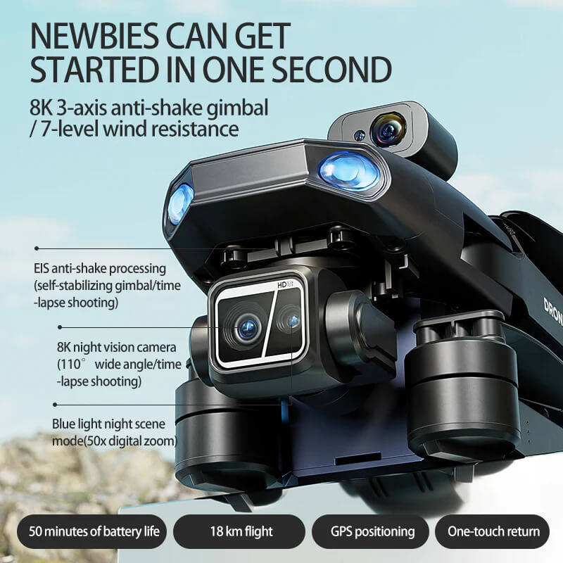 Stabilized 8K video footage from SMRC S840 PRO EIS camera