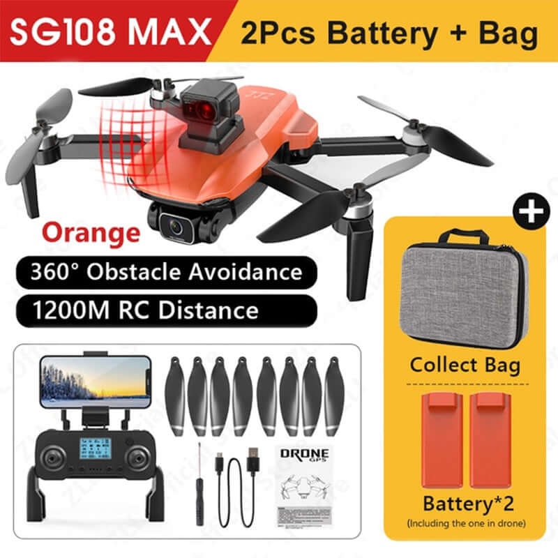 Close-up of 4K HD camera on SG108 MAX drone